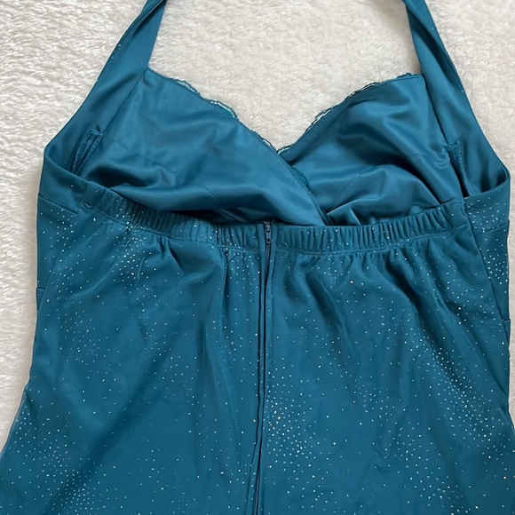 Y2K TORRID Lace, Mesh, & Glitter Babydoll Halter - Picture 8 of 11